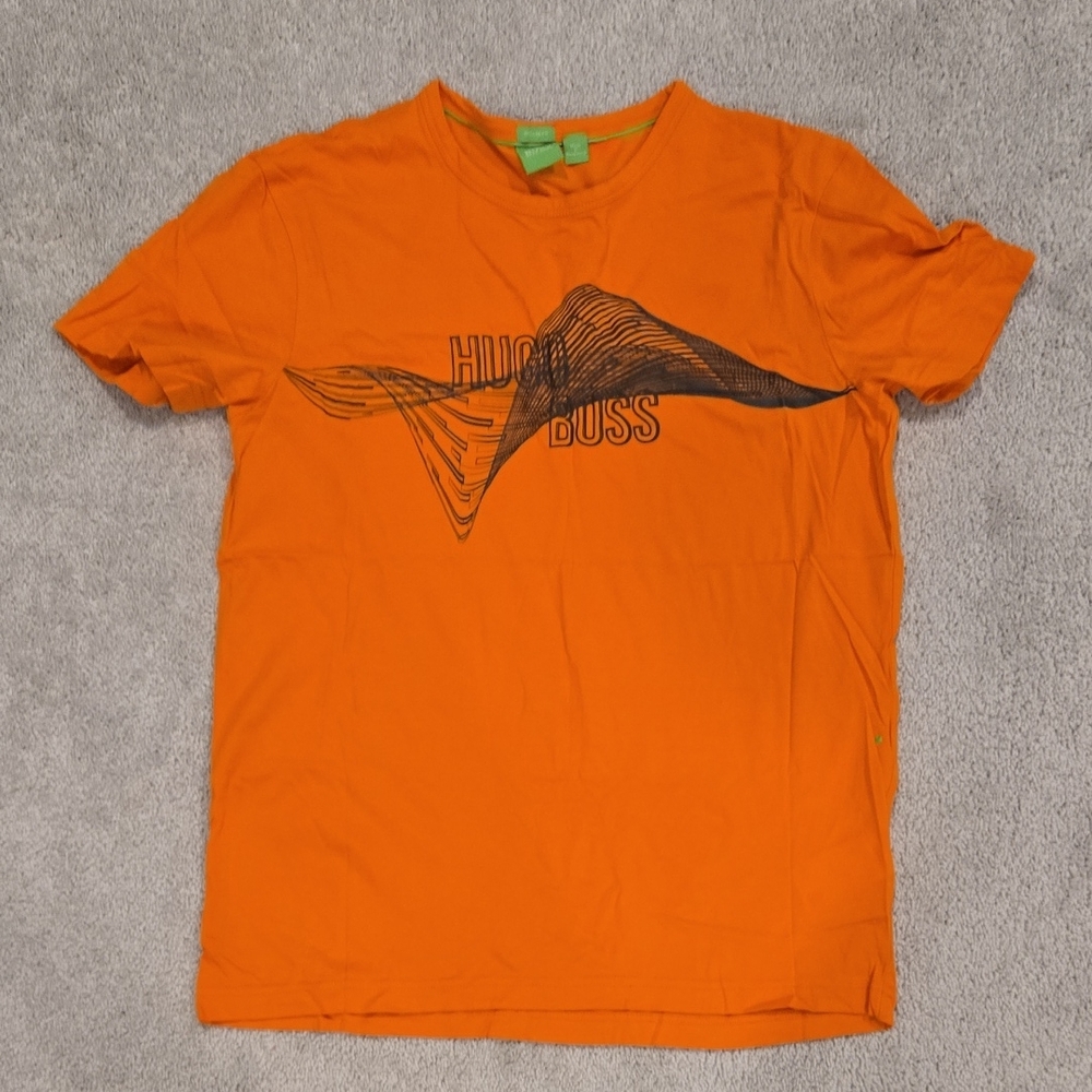 Hugo Boss Bright Orange Tee with Graphic Design